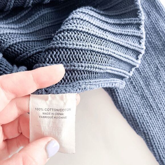 Levi's Men's Pullover Soft Knit Sweater Mock Neck Long Sleeve Blue Medium - Picture 4 of 7